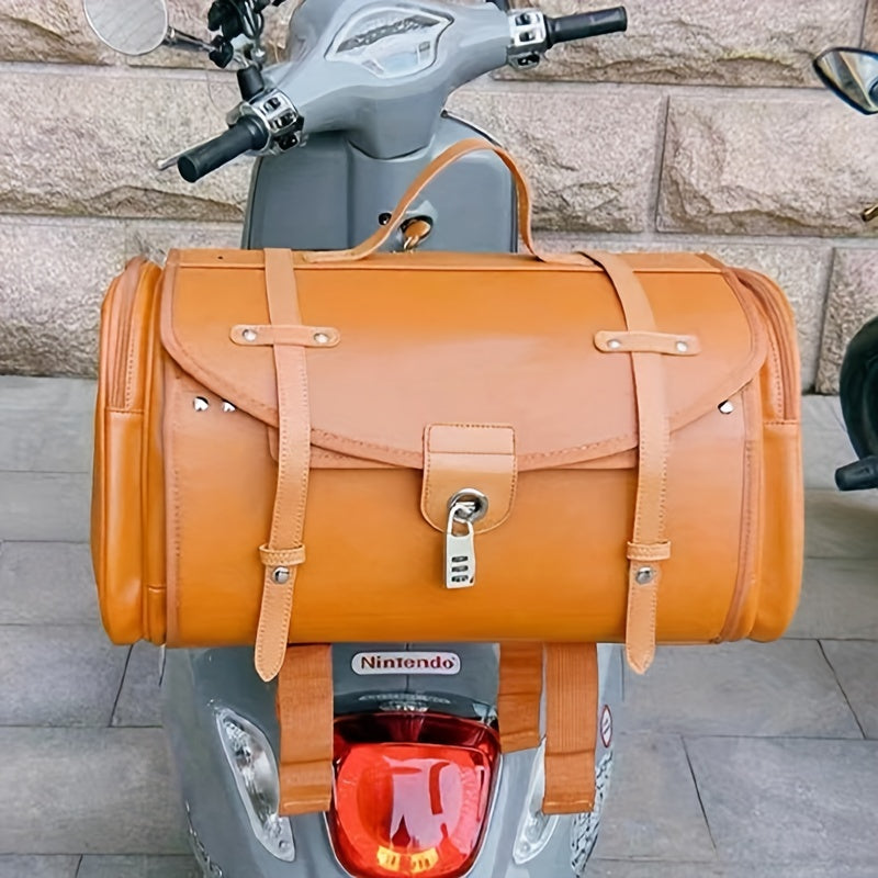 Retro Rear Seat Motorcycle Trunk Luggage Bag Large Capacity Tote Bag