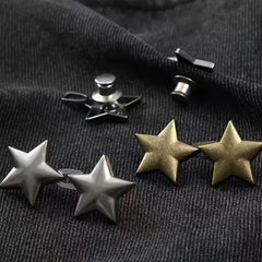 6 Pairs Star Shaped Waist Buckles No Sew Adjustable Clips