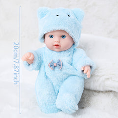 Reborn Baby Doll 7.87 Inch Doll with Clothing and Hat