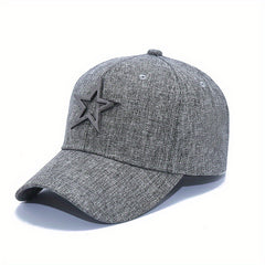 Iron Label Pentagram Baseball Cap Solid Hip Hop Sun Hat Unisex Dad Hats