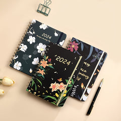 24 Years 12 Months Creative Flower A5 Weekly Plan Coil Book