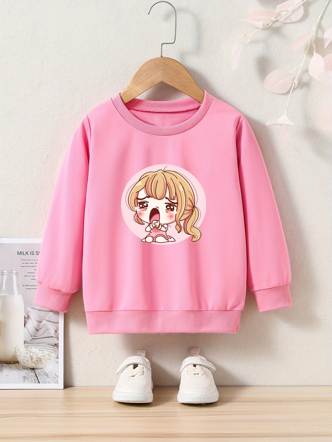 OERYUI Poor Crying Girl Graphic Sweatshirt for Kids