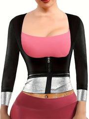 Women's Tummy Control Long Sleeve Sauna Sweat Shirt