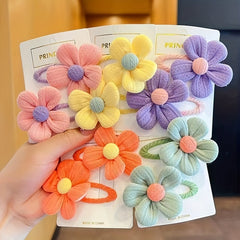 2pcs Girls Fabric Flower Hair Clips Kids Hair Accessories