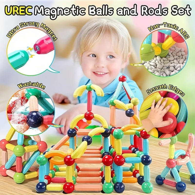 Magnetic Building Blocks Set for Kids - Educational Toy Gift