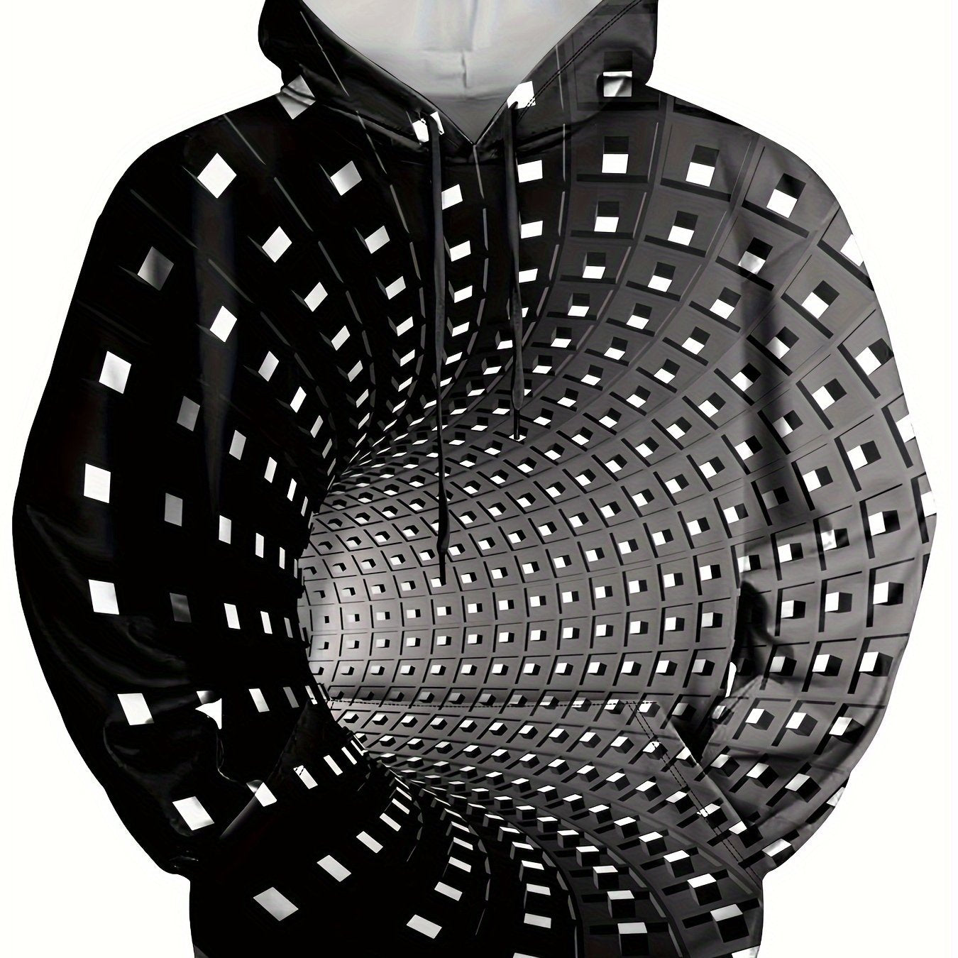 Optical Vision Swirl 3d Print Hoodies For Men Graphic Hoodie
