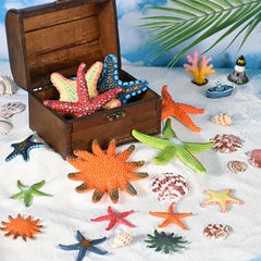 7pcs Soft Rubber Starfish Toys Colorful Beach & Pool Playset for Kids 3