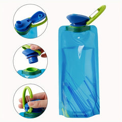 700ML Sports Folding Water Bag Portable Plastic Bottle