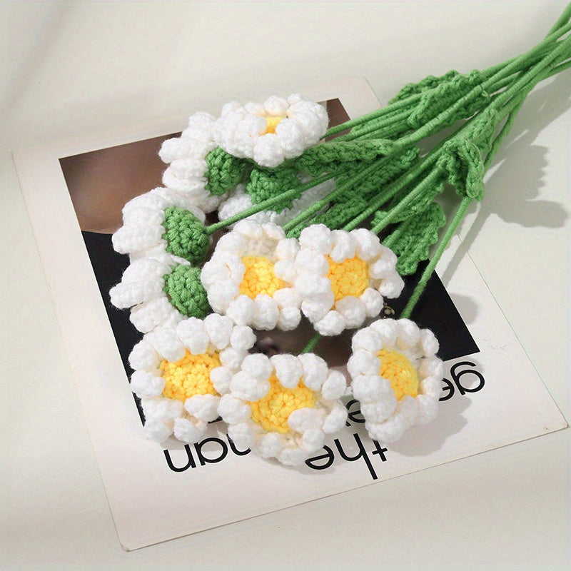 Braided Rose Bouquet Woolen Crochet Kit DIY Material Package