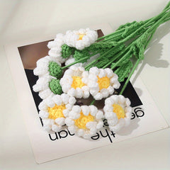 Braided Rose Bouquet Woolen Crochet Kit DIY Material Package