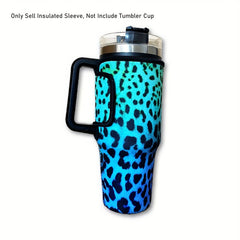 Waterproof Leopard Skin Insulated Bottle Sleeve for 40oz Water Bottle