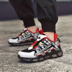 Rotating Buckle Boy's Basketball Shoes, Non Slip Shock Absorption Sneakers