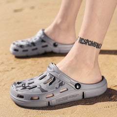 Men's Camo Lightweight Clogs Non Slip Garden Shoes
