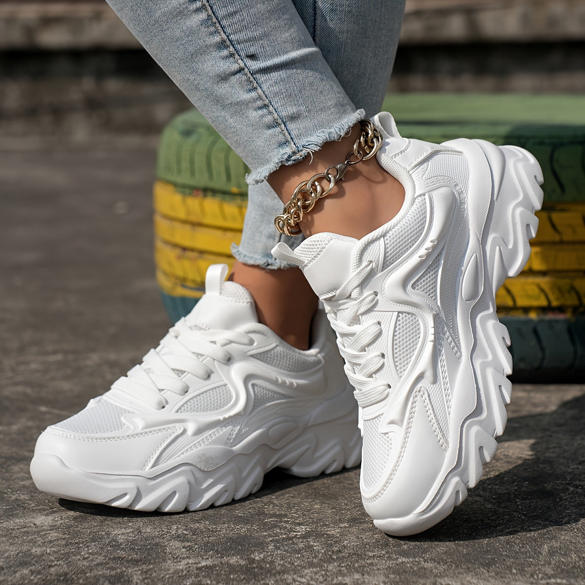 Breathable Heighten Chunky Sneakers for Casual Wear