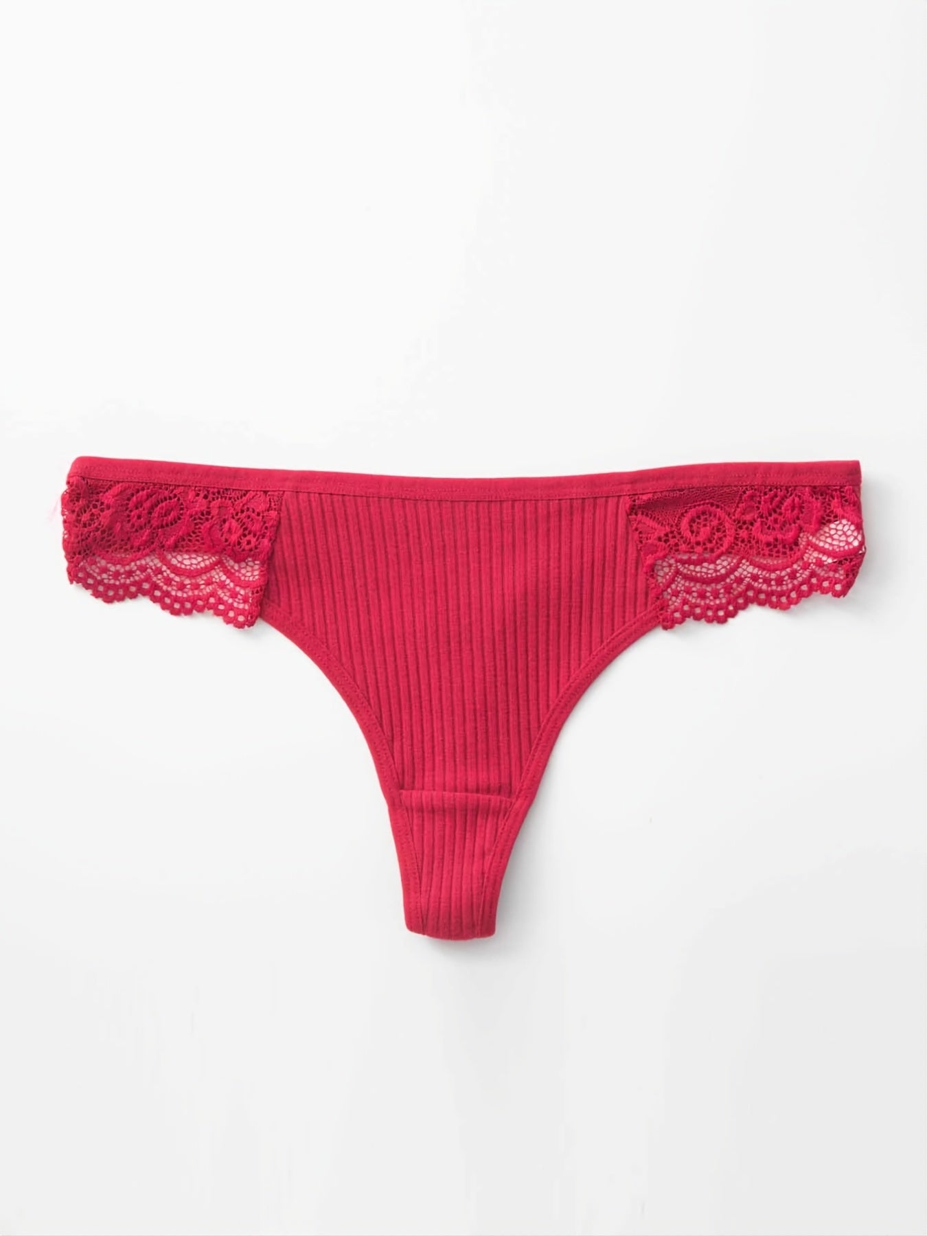5pcs Lace Thongs Sexy Low Waist Panties Women's Lingerie