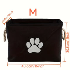 Collapsible Polyester Organizing Basket Large Storage Bin For Pet Toy