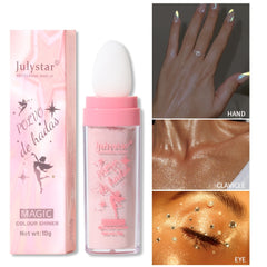 3 Shimmer & Pearly Powder Stick for Body & Hair & Face