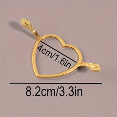 Metal Wax Seal Mold Golden Love Heart Fire Print Holder