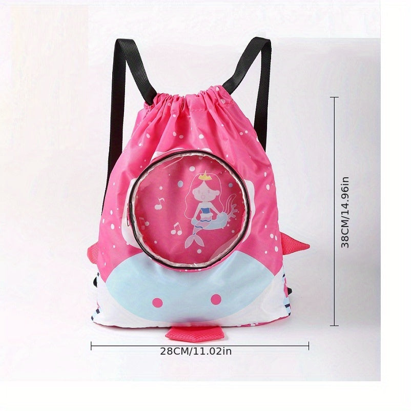 Kids Drawstring Swimming Bag Beach Pool Backpack