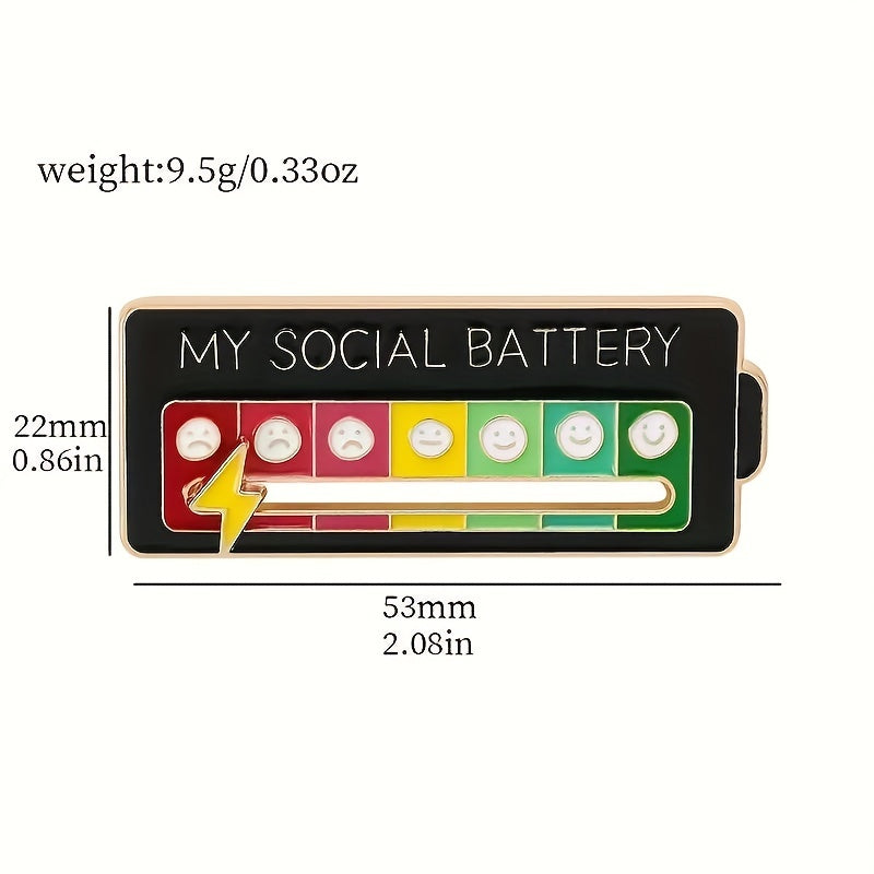 Social Creative Lapel Pin Enamel Emotional Pin 7 Days A Week For Men