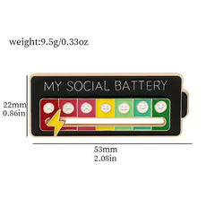 Social Creative Lapel Pin Enamel Emotional Pin 7 Days A Week For Men