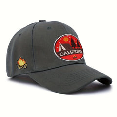 Campfire Embroidery Peaked Cap Soft Top Street Sunshade Baseball Cap