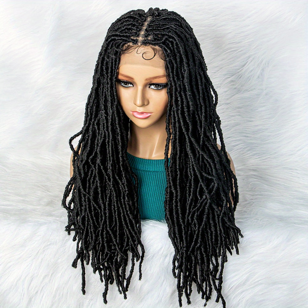 Faux Locs Braided Wig Synthetic Crochet Wigs with Baby Hair
