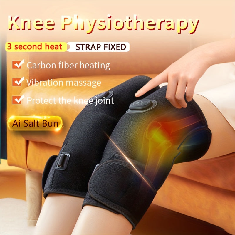1pc Heating Knee Massager Knee Elbow 2 in 1 Heating Vibration Massager