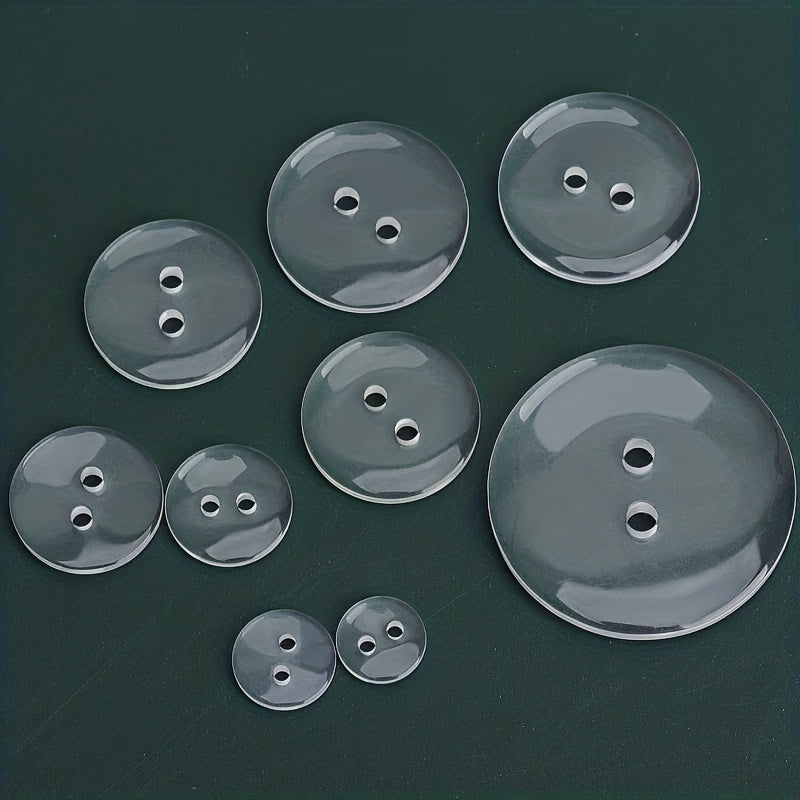 50pcs Transparent Coat Inside Buttons Shirt Round Button
