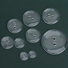 50pcs Transparent Coat Inside Buttons Shirt Round Button