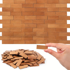 50 Pcs Wooden Flooring Tiles 1:12 Scale Model Accessory for Dollhouse Decoration