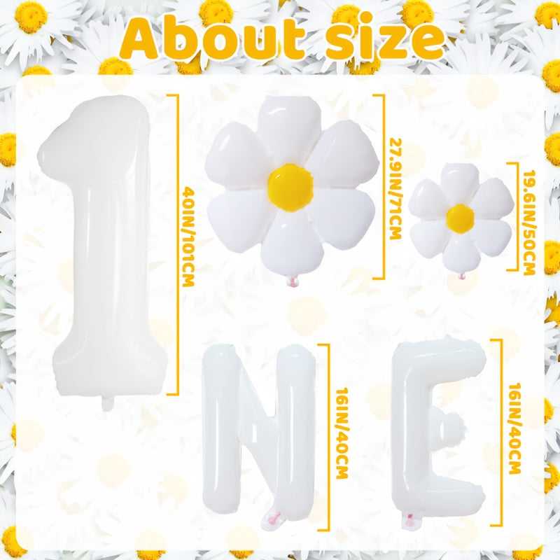 5pcs Daisy Party Decorations Daisy Birthday Party Decorations