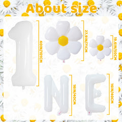 5pcs Daisy Party Decorations Daisy Birthday Party Decorations
