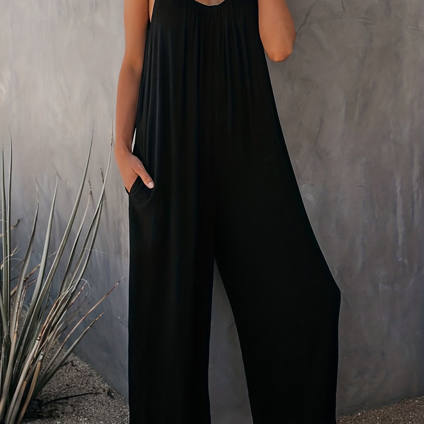 Wide Leg Jumpsuit Sleeveless Backless Summer Women's Clothing
