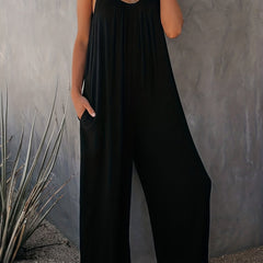 Wide Leg Jumpsuit Sleeveless Backless Summer Women's Clothing