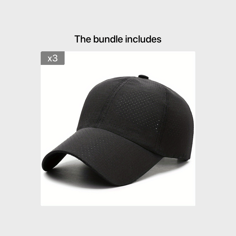 Men's Quick Drying Mesh Baseball Cap Breathable Punch Sunshade Cap