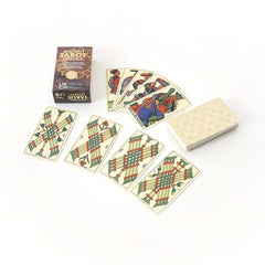 Spanish Tarot Deck with Red Sun Patterns
