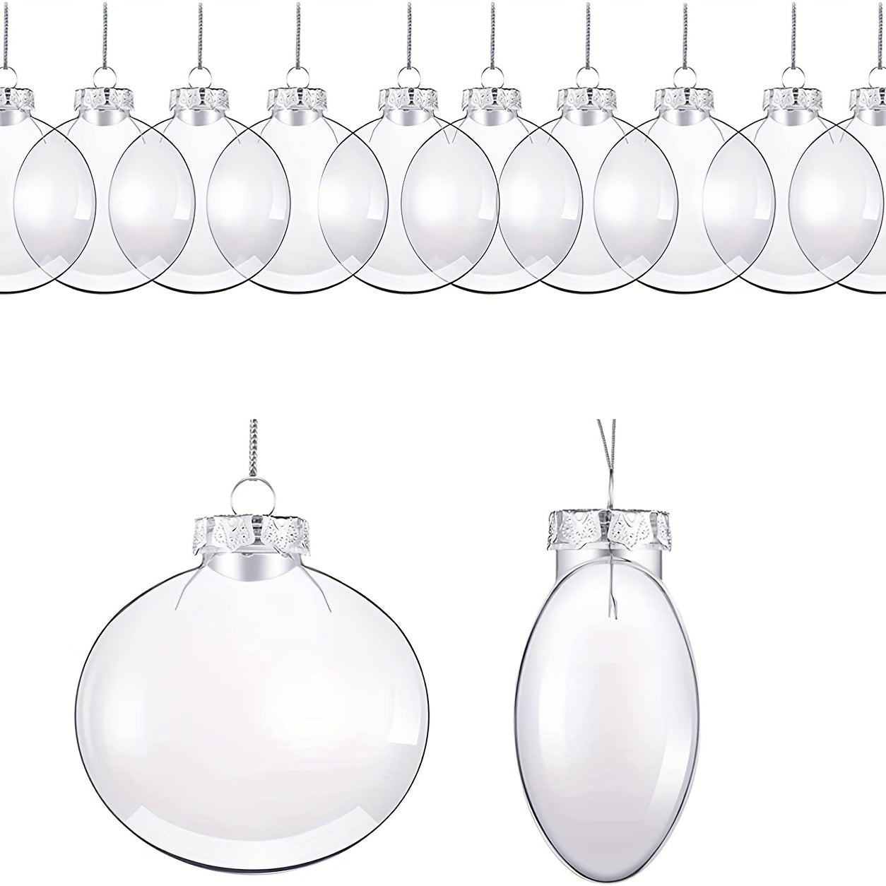 5pcs 60mm DIY Hanging Macaron Hollow Christmas Balls