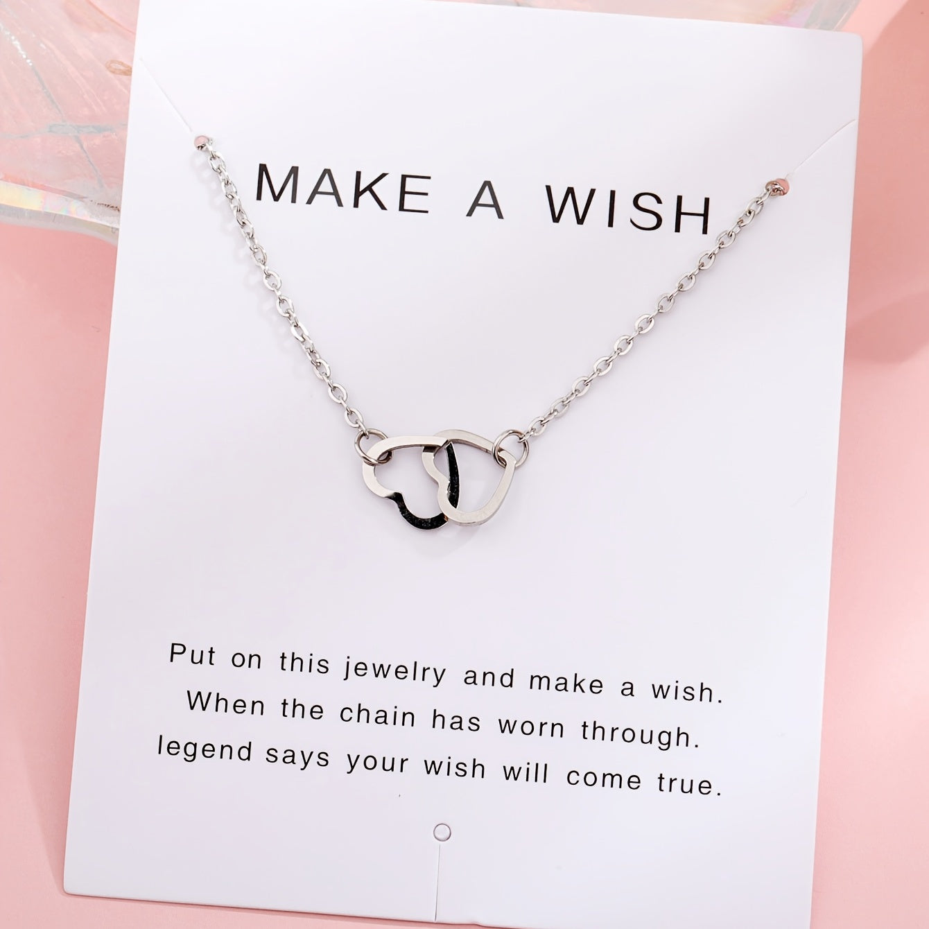 Heart To Heart Chain Bracelet 18K Plated Stainless Steel Adjustable Hand Chain