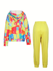 Tie Dye Hoodie & Joggers Set - Women's Plus Casual Outfit