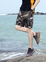 Men's Camo Cotton Cargo Shorts for Summer