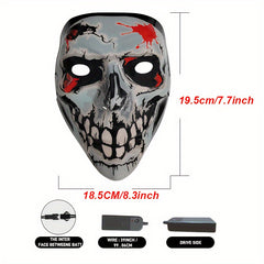 Halloween Luminous Mask Skull Head Mask Party Dating Bar Mask