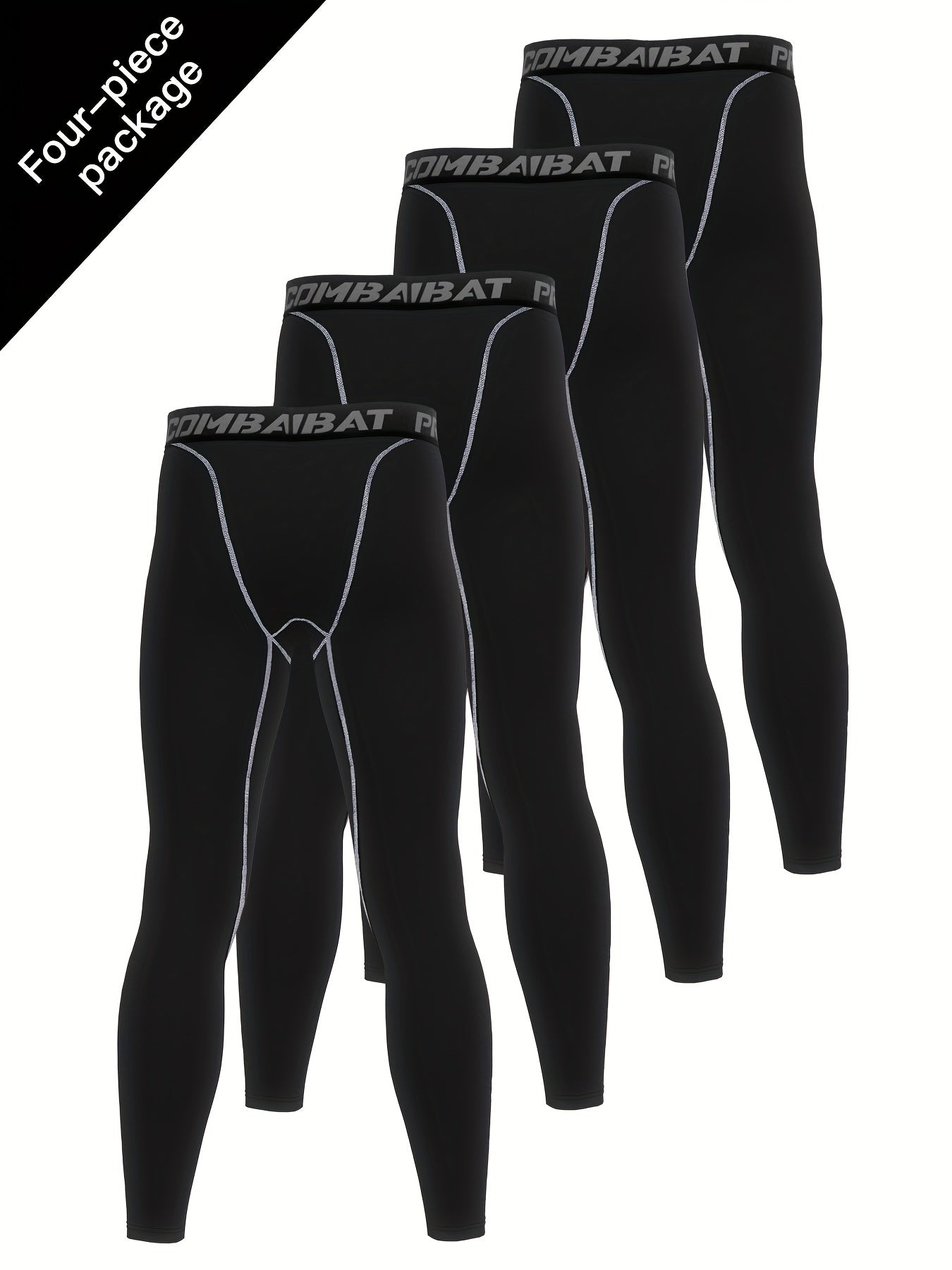 Men's 4pcs Leggings Active Sports Compression Pants