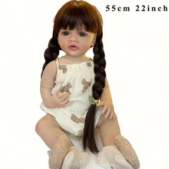 22in Full Vinyl Body Doll Reborn Kids Lifelike Girl Princess