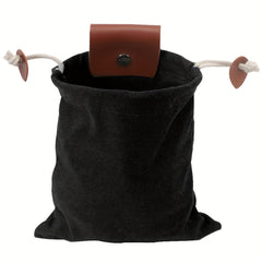 Canvas Waxed Mushroom Foraging Pouch Collapsible Bag