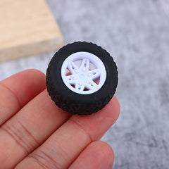 4pcs 30MM Rubber Tire Car Wheels Skin DIY Racing Toy Car Modified Parts