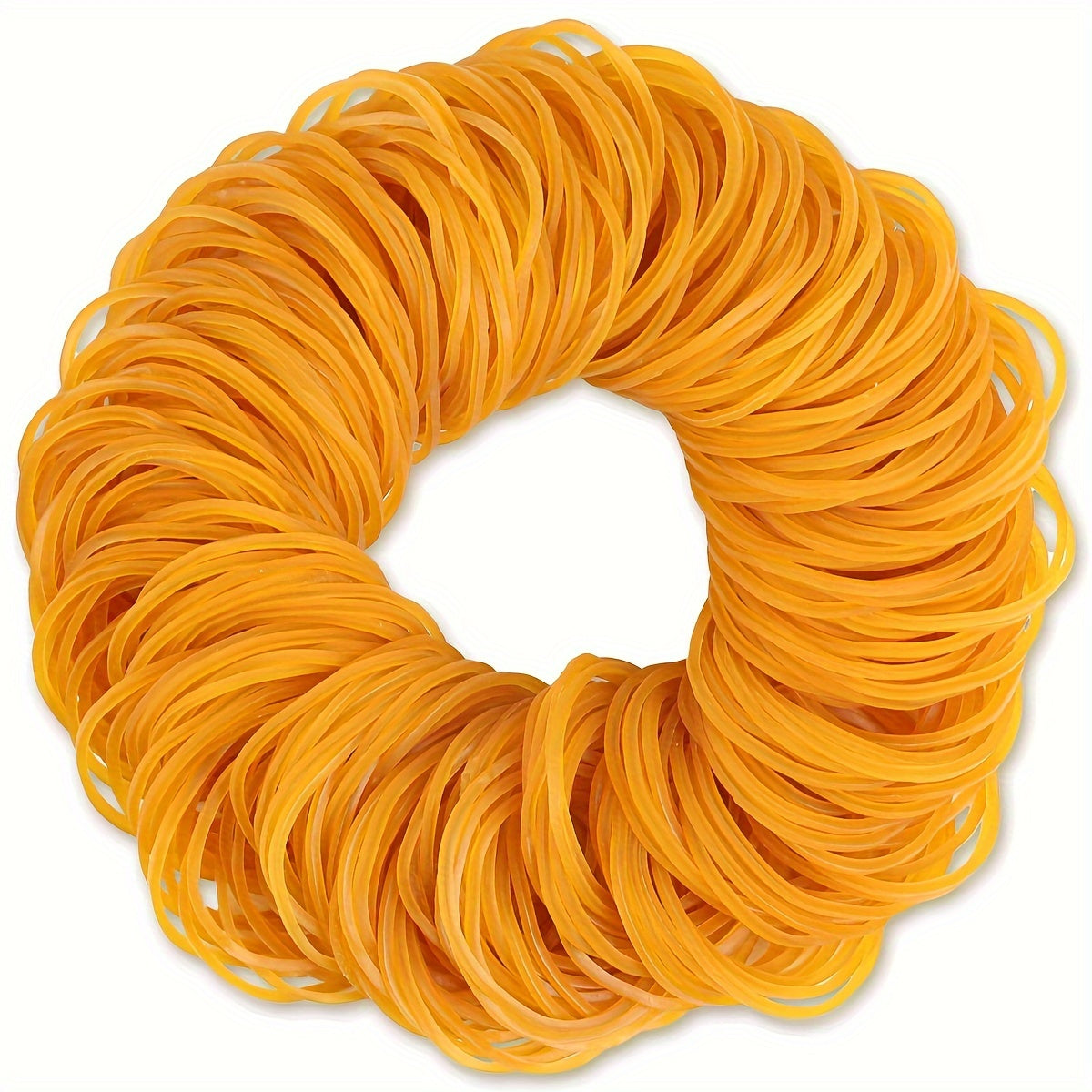 100pcs Yellow Rubber Band Ring High Elastic Durable Rubber Band