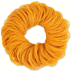 100pcs Yellow Rubber Band Ring High Elastic Durable Rubber Band