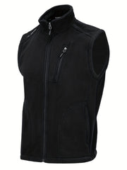 Men's Fleece Vest Zip Up Sleeveless Jacket Outdoor Fall Winter