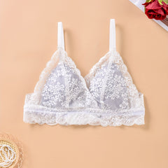 Lace Wireless Bra Scallop Trim Women's Lingerie